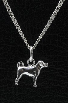 Zilveren Appenzeller sennenhond ketting hanger - klein